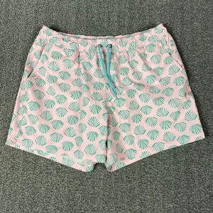 J.Crew Mens Swim Trunks Large Pink Seashell Flex Swimwear‎ BW492 Beach Pool